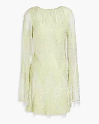 Rachel Gilbert Embellished tulle mini dress - Green Green