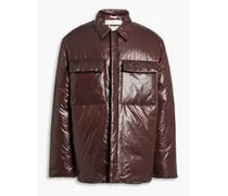 Quilted shell down jacket - Brown