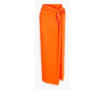 Ernie neon stretch-jersey pareo - Orange