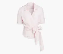 Linen wrap top - Pink