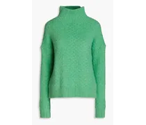 Knitted turleneck sweater - Green