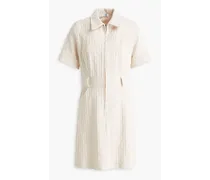 Sabine cotton-jacquard mini dress - White