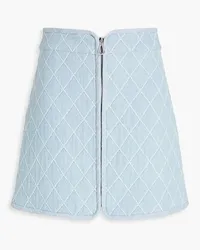 Sandro Cotton-blend jacquard mini skirt - Blue Blue