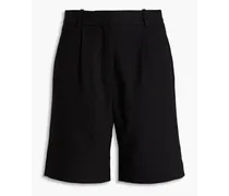 Pleated woven shorts - Black