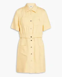 Sandro Twill mini shirt dress - Yellow Yellow