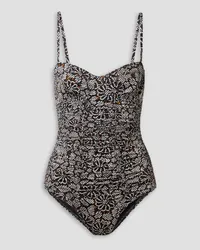 Ulla Johnson Bahia printed underwired swimsuit - Black Black