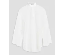 Cotton-blend lace blouse - White