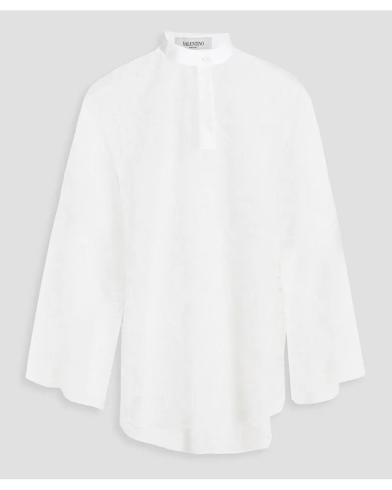 Valentino Garavani Cotton-blend lace blouse - White White