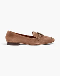 Tory Burch Miller embellished suede loafers - Brown Brown