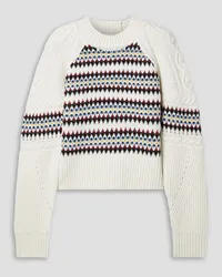 Veronica Beard Jimena merino wool-jacquard sweater - White White