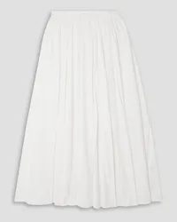 Emporio Sirenuse Camelia printed cotton-poplin maxi skirt - White White