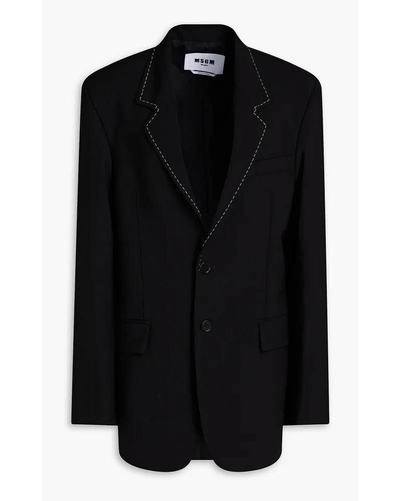 MSGM Stretch-wool blazer - Black Black