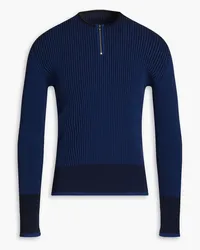 Jacquemus La Maille ribbed-knit half-zip sweater - Blue Blue