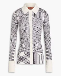 Missoni Space-dyed crochet-knit shirt - White White