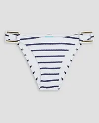 Melissa Odabash Paris striped mid-rise bikini briefs - White White