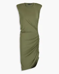 Veronica Beard Brompton ruched stretch-modal jersey dress - Green Green