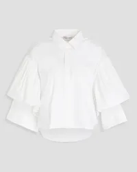 RED Valentino Cotton-blend poplin shirt - White White