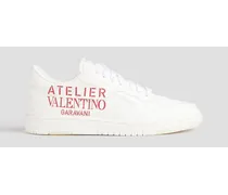 Atelier 07 Camouflage Edition printed leather sneakers - White