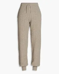 Sandro Mélange cable-knit track pants - Neutral Neutral