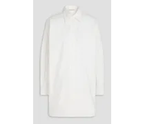 Stretch-cotton poplin shirt - White