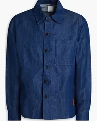 Sandro Appliquéd chambray shirt - Blue Blue