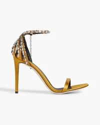 Giuseppe Zanotti Adele Crystal embellished suede sandals - Yellow Yellow