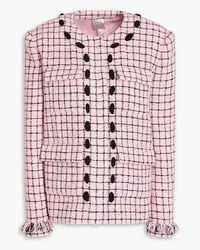 Huishan Zhang Checked bouclé-tweed jacket - Pink Pink