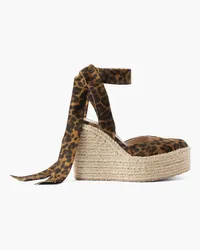 Gianvito Rossi 70 leopard-print suede wedge espadrilles - Animal print Animal