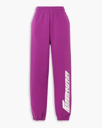 ROTATE Birger Christensen Sunday printed organic cotton-jersey sweatpants - Purple Purple