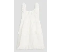 Kids Bellitude tiered broderie anglaise cotton dress - White