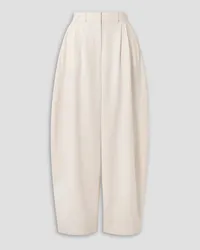 Stella McCartney Pleated wool tapered pants - White White