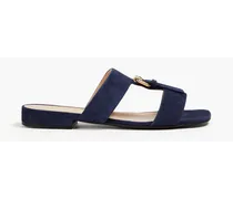 Buckled suede sandals - Blue