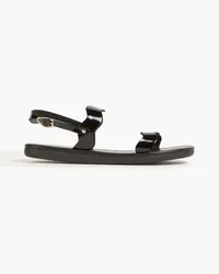 Ancient Greek Sandals Calamos patent-leather slingback sandals - Black Black