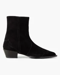 aeyde Hester suede cowboy boots - Black Black