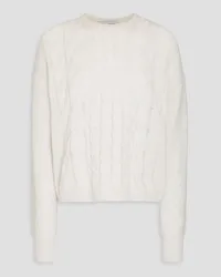 Autumn Cashmere Cable-knit cashmere sweater - White White