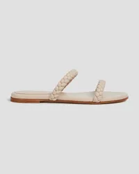 Gianvito Rossi Marley 05 braided leather slides - White White