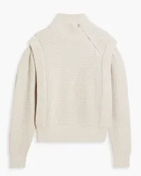 IRO Macky waffle-knit half-zip sweater - White White