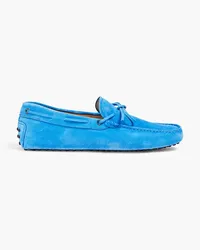 TOD'S Gommino suede driving shoes - Blue Blue