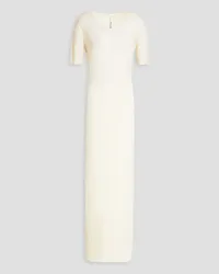 Petar Petrov Ribbed linen and silk-blend maxi dress - White White