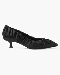 KHAITE Palermo gathered satin pumps - Black Black