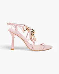 Aje. Leda embellished leather sandals - Pink Pink