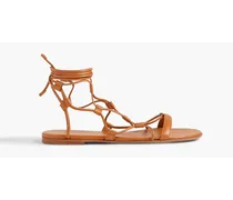 Gianvito Rossi Giza 05 lace-up leather sandals - Brown Brown