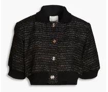 Othille cropped metallic tweed jacket - Black