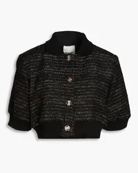 Sandro Cropped metallic tweed jacket - Black Black