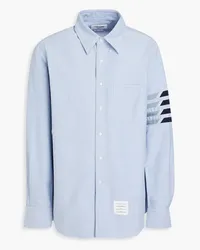 Thom Browne Striped silk and cotton-blend oxford shirt - Blue Blue