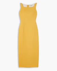 EMILIA WICKSTEAD Cleo cutout cloqué midi dress - Yellow Yellow