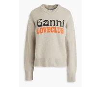 Jacquard-knit sweater - Gray