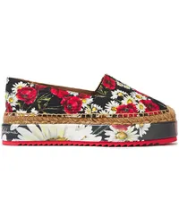 Dolce & Gabbana Printed jacquard platform espadrilles - Black Black