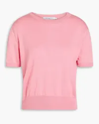 Kitsuné Embroidered cotton top - Pink Pink