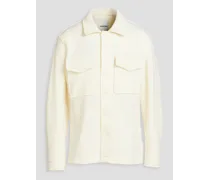Bouclé wool overshirt - White